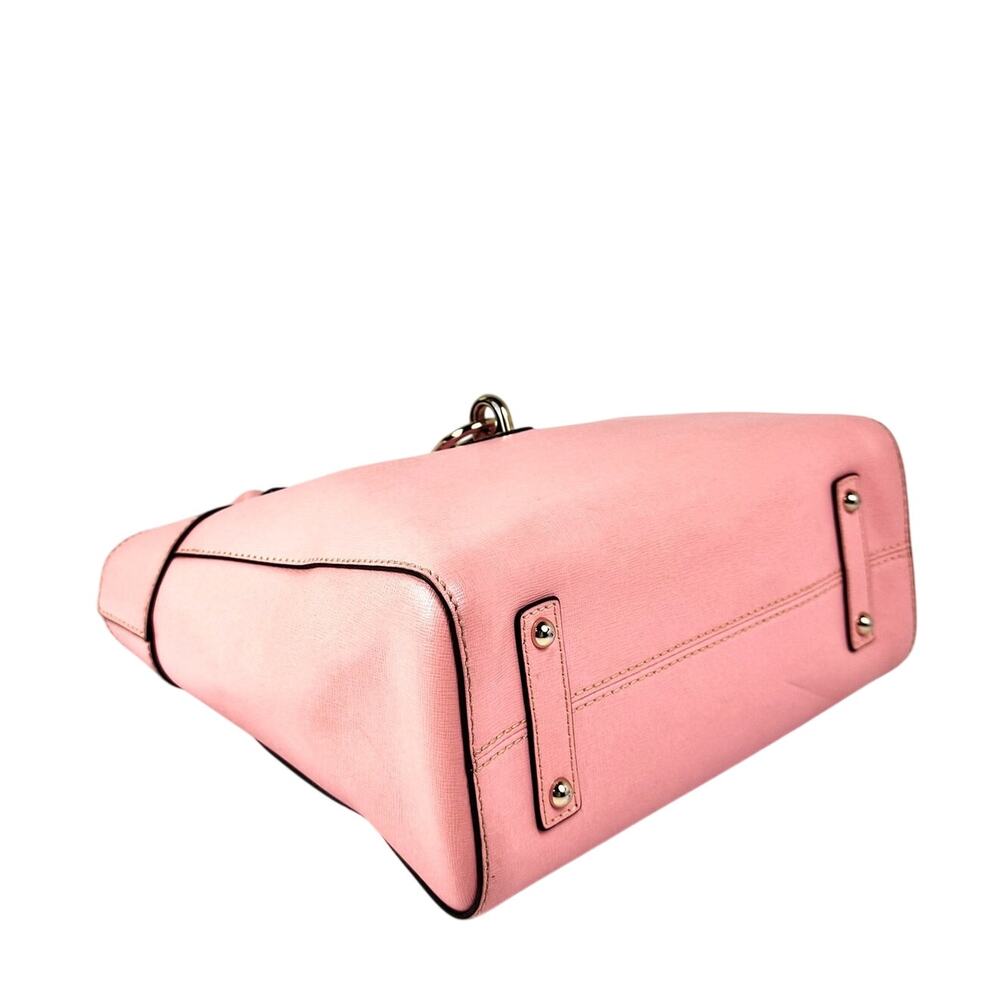 Dooney & Bourke Barlow Satchel Saffiano Leather Coral Pink Crossbody Bag - Picture 6 of 14